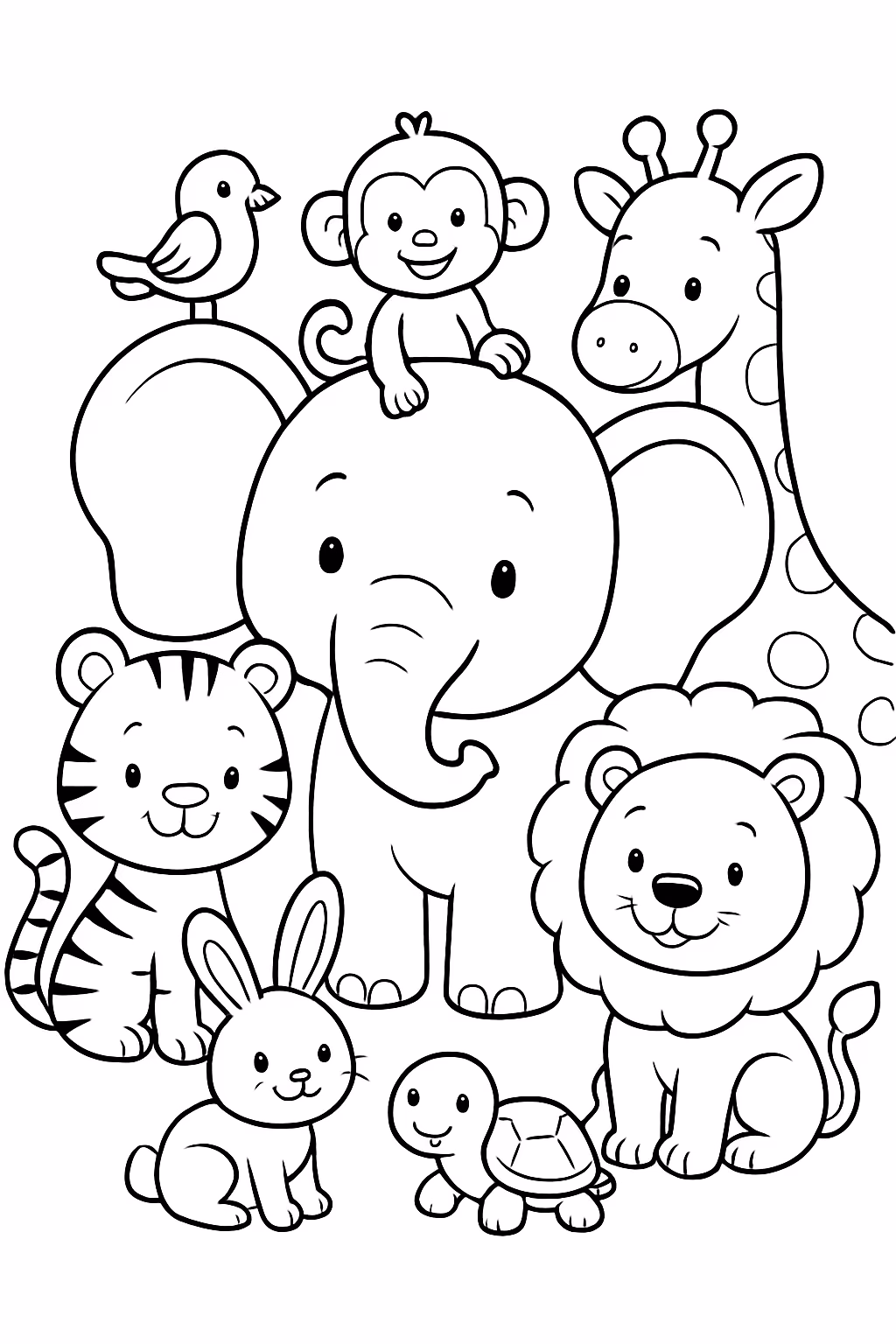 Molde animais para colorir — desenho para imprimir