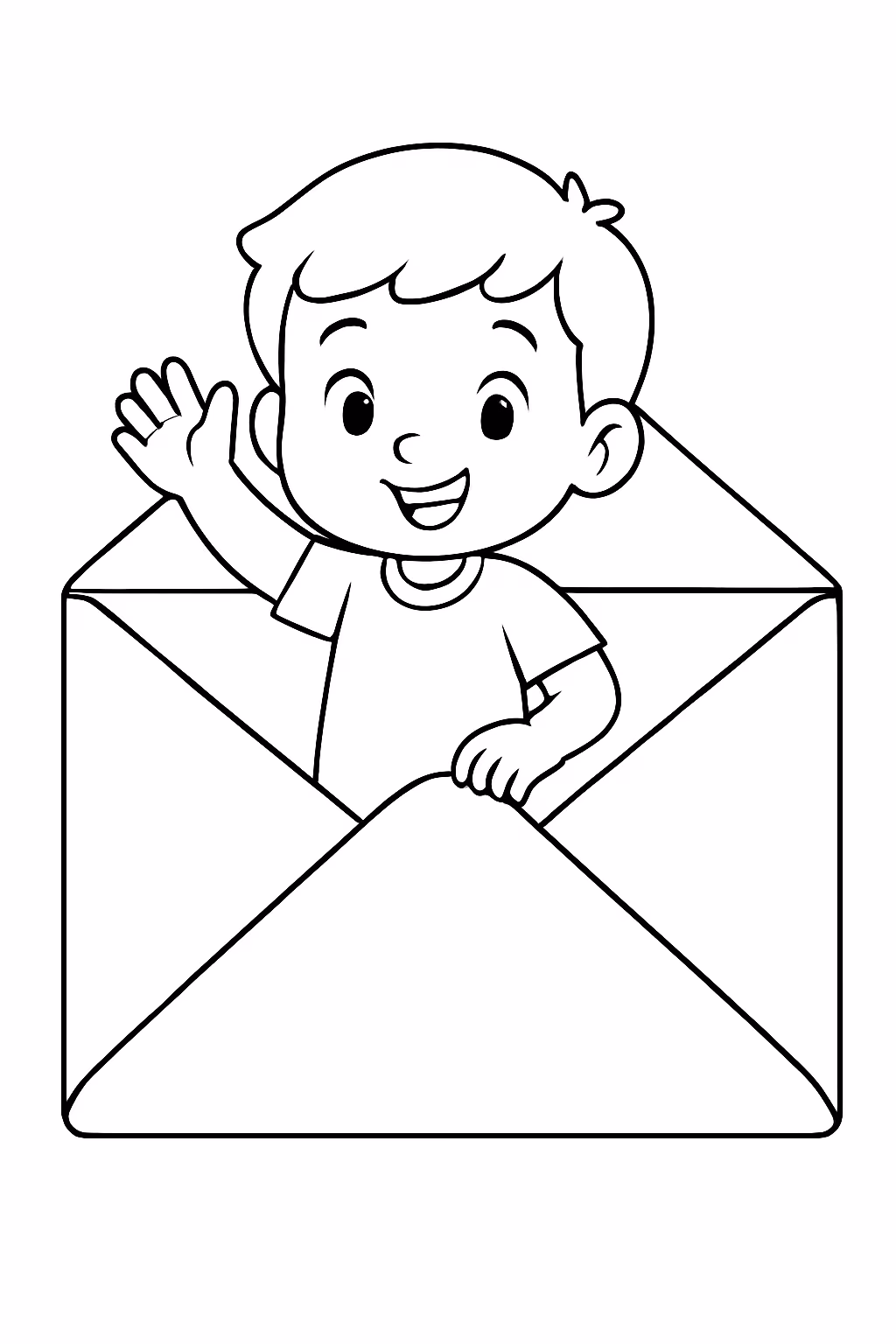 Molde envelope para colorir — desenho para imprimir