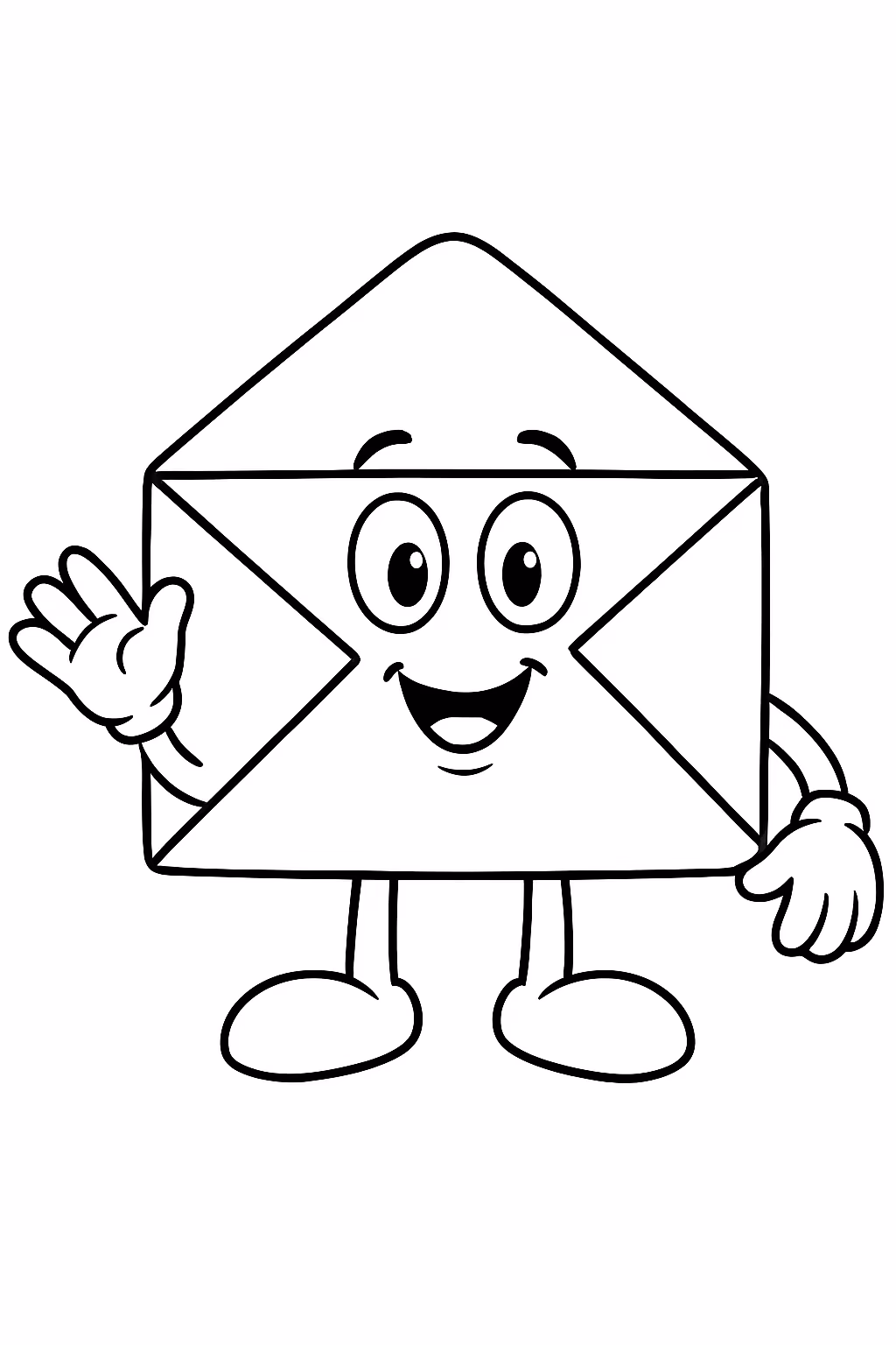 Molde envelope de carta para colorir — desenho para imprimir