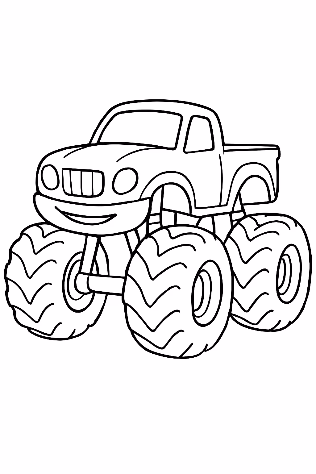 Monstertruck sem olhos para colorir — desenho para imprimir