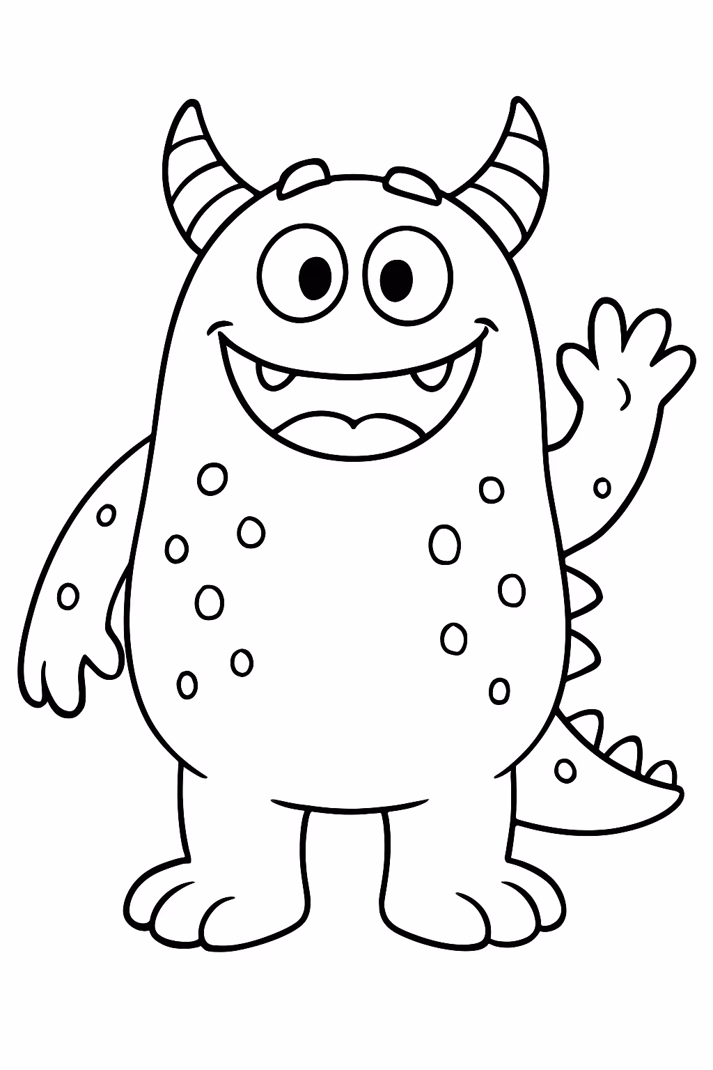 Monstro para colorir — desenho para imprimir