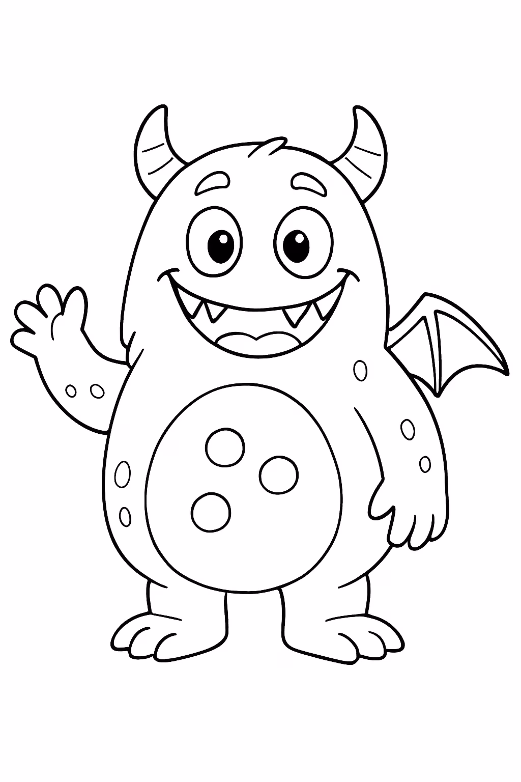 Monstro sarinred para colorir — desenho para imprimir