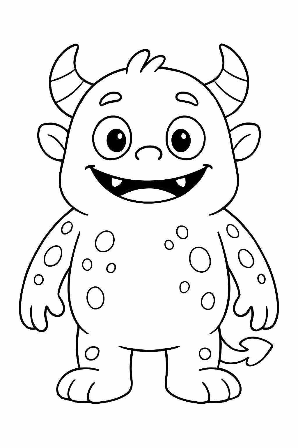Monstros humanos bonitos para colorir — desenho para imprimir