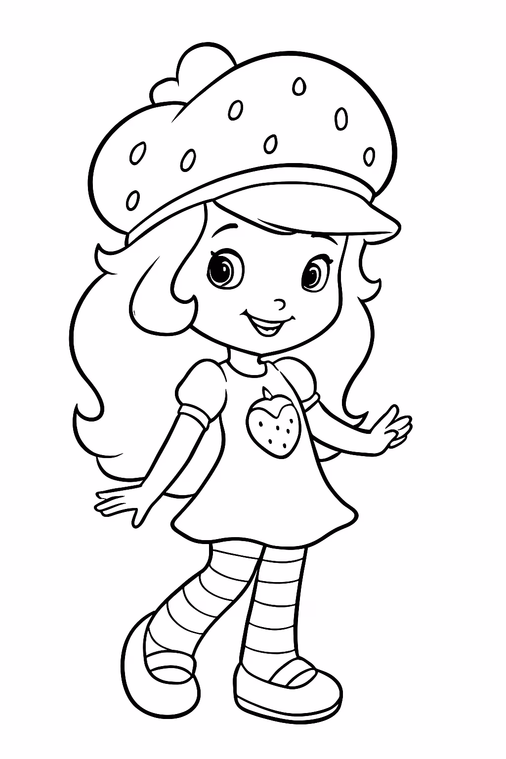Moranguinho para colorir — desenho para imprimir
