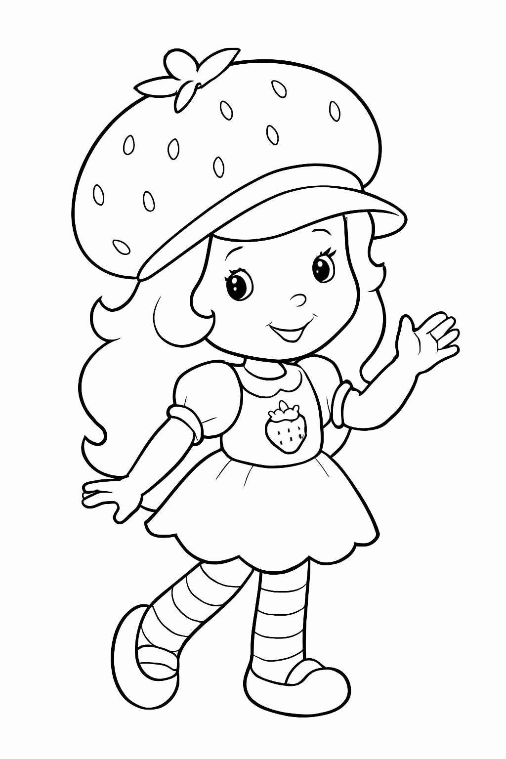 Moranguinhos para colorir — desenho para imprimir