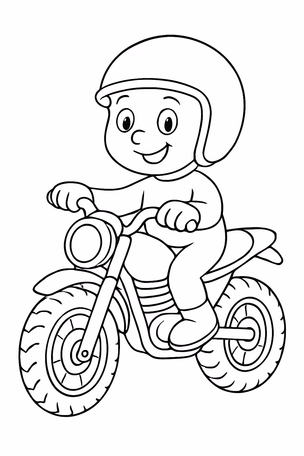 Moto para colorir — desenho para imprimir