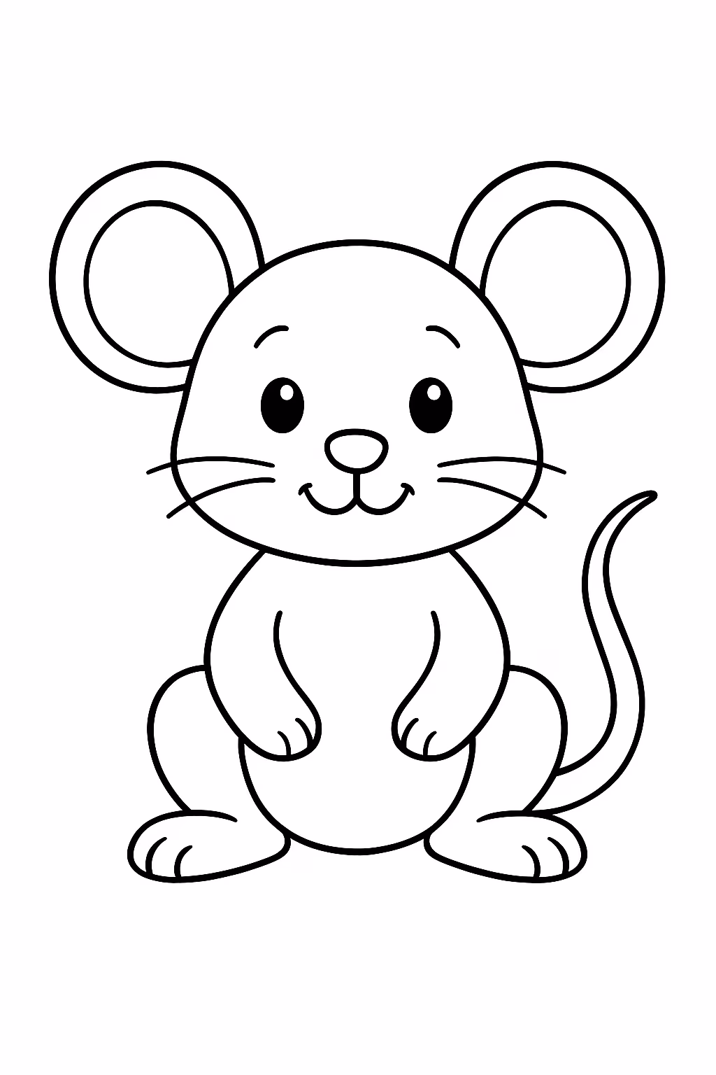 Mouse para colorir — desenho para imprimir