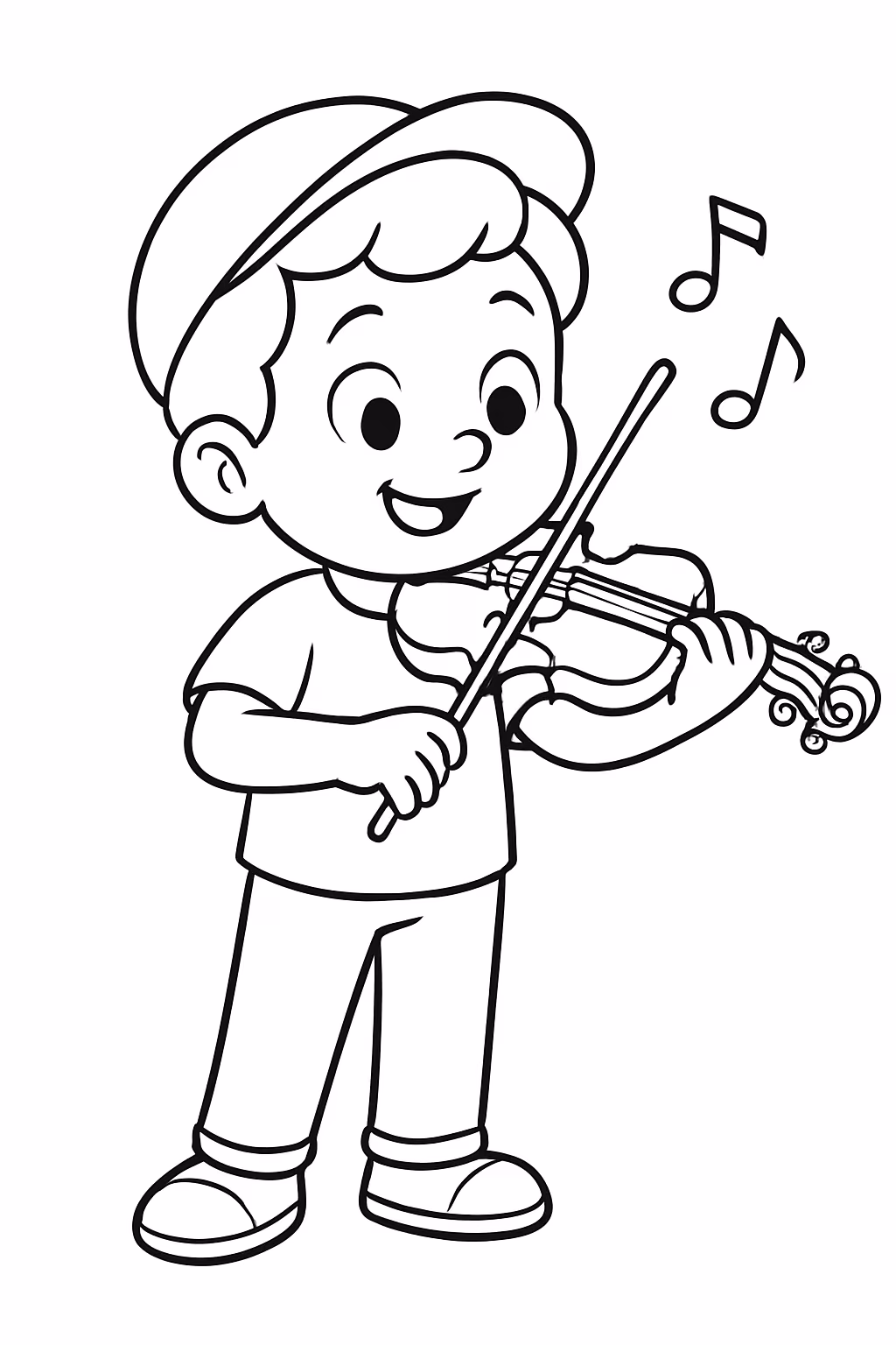 Musica para colorir — desenho para imprimir