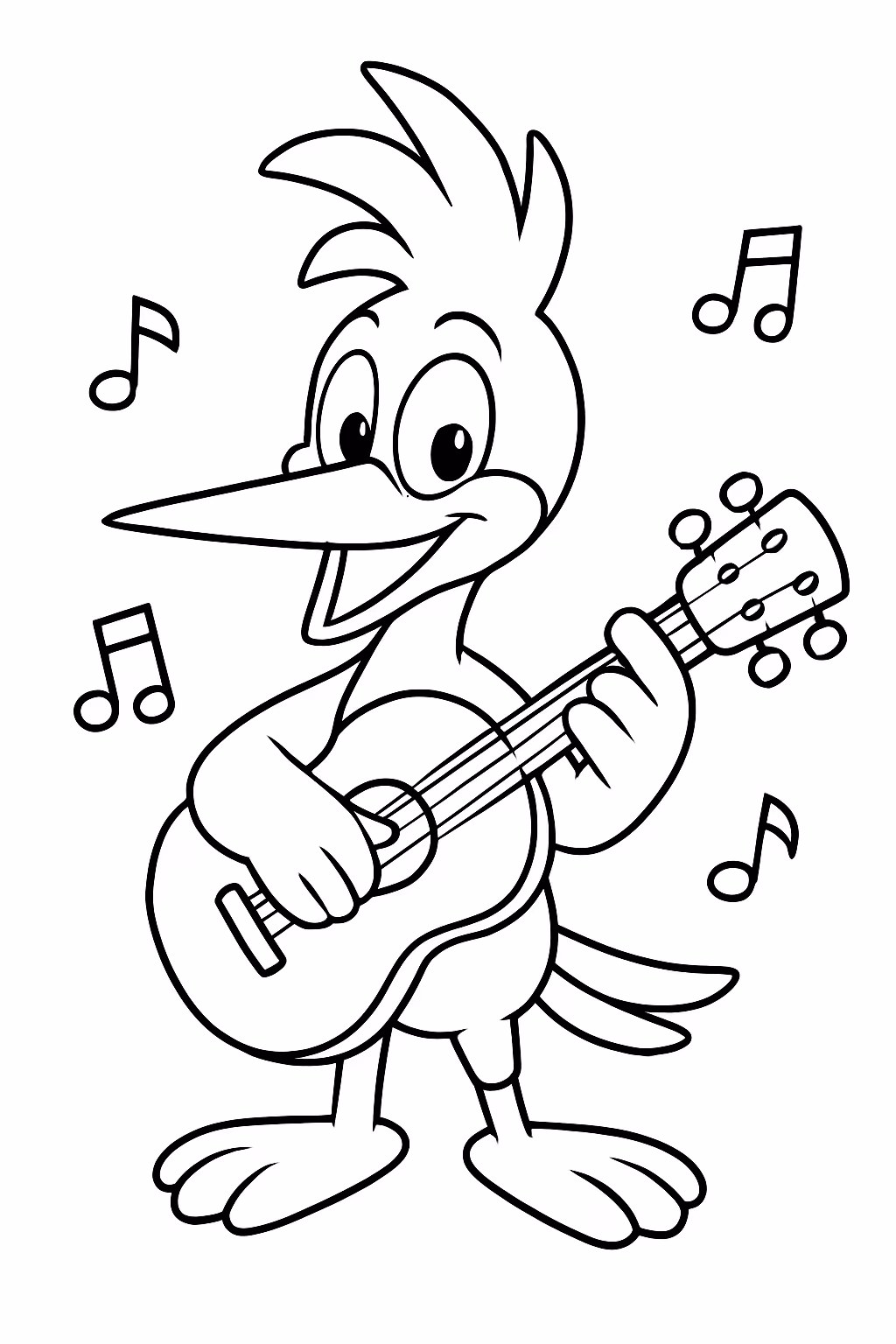 Musica pica pau para colorir — desenho para imprimir