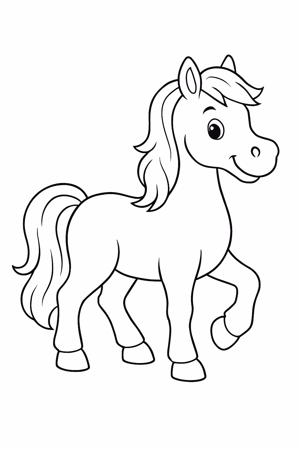 Mustang para colorir — desenho para imprimir
