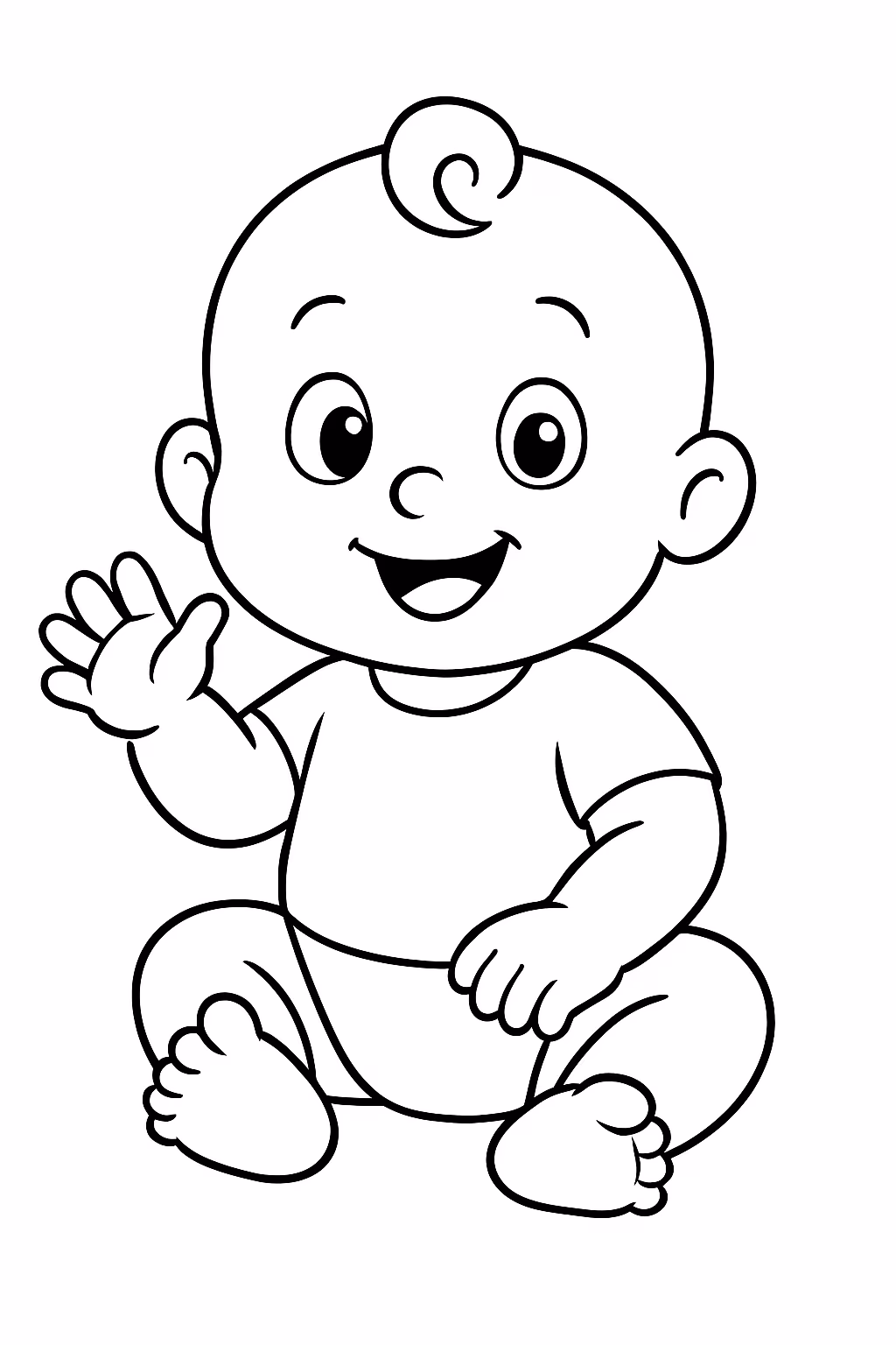 Nenem para colorir — desenho para imprimir