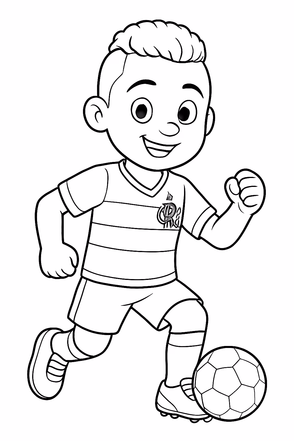 Neymar com camisa do flamengo para colorir — desenho para imprimir