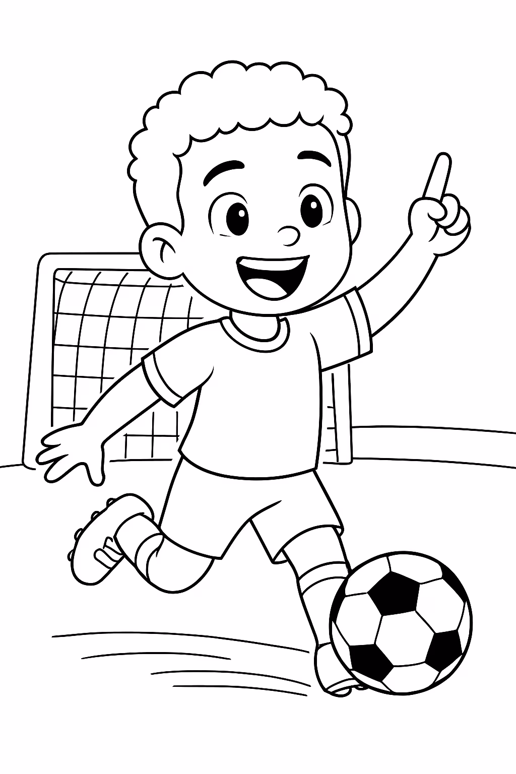 Neymar fazendo um gol para colorir — desenho para imprimir