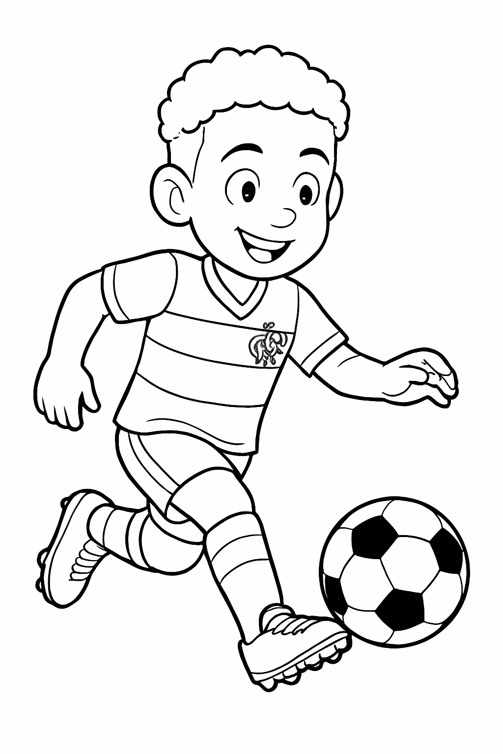 Neymar jogando no flamengo para colorir — desenho para imprimir