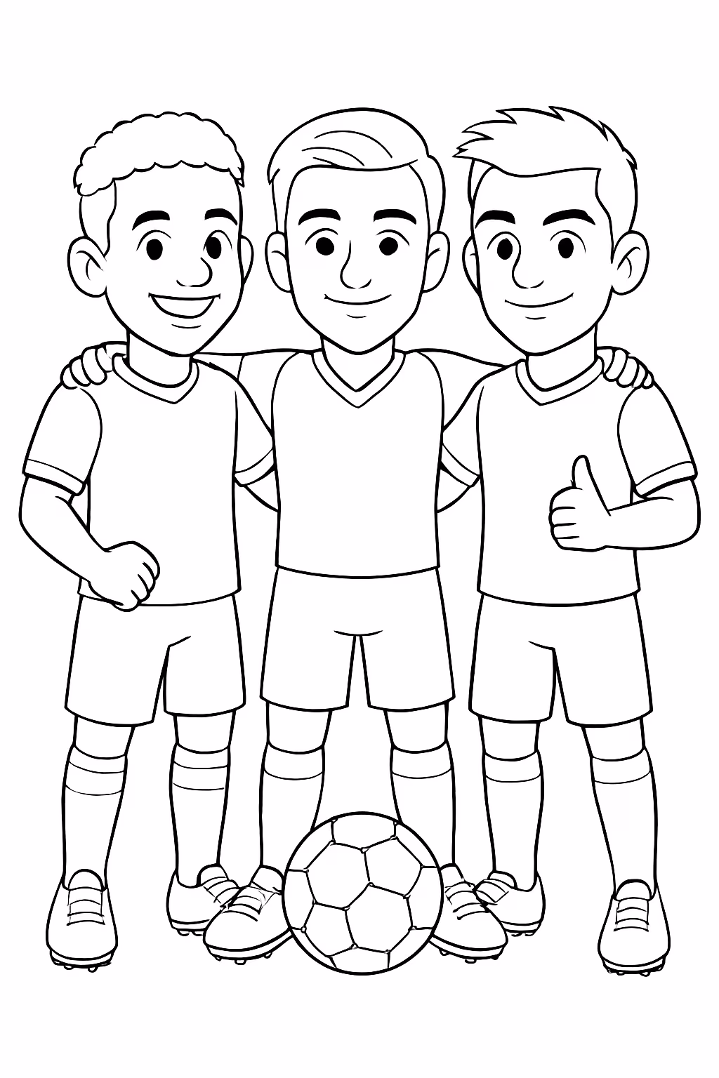 Neymar messi e ronaldo bem detalhado para colorir — desenho para imprimir
