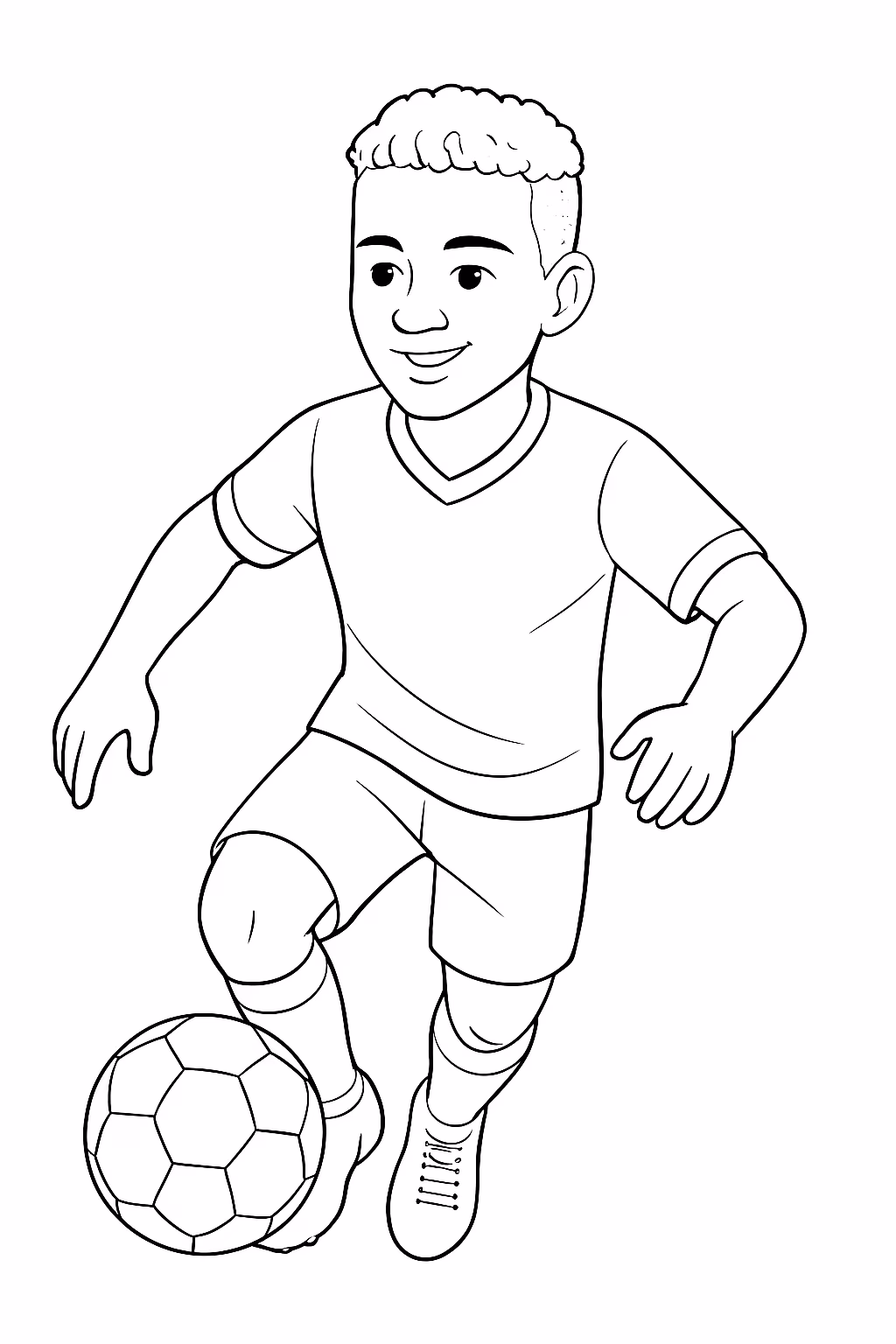 Neymar realista para colorir — desenho para imprimir