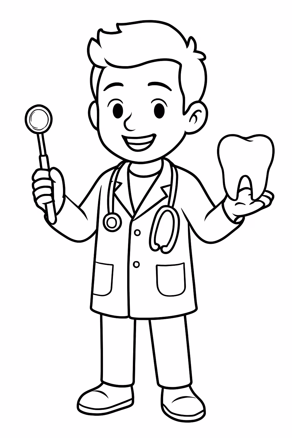 Neymar vestido de dentista para colorir — desenho para imprimir