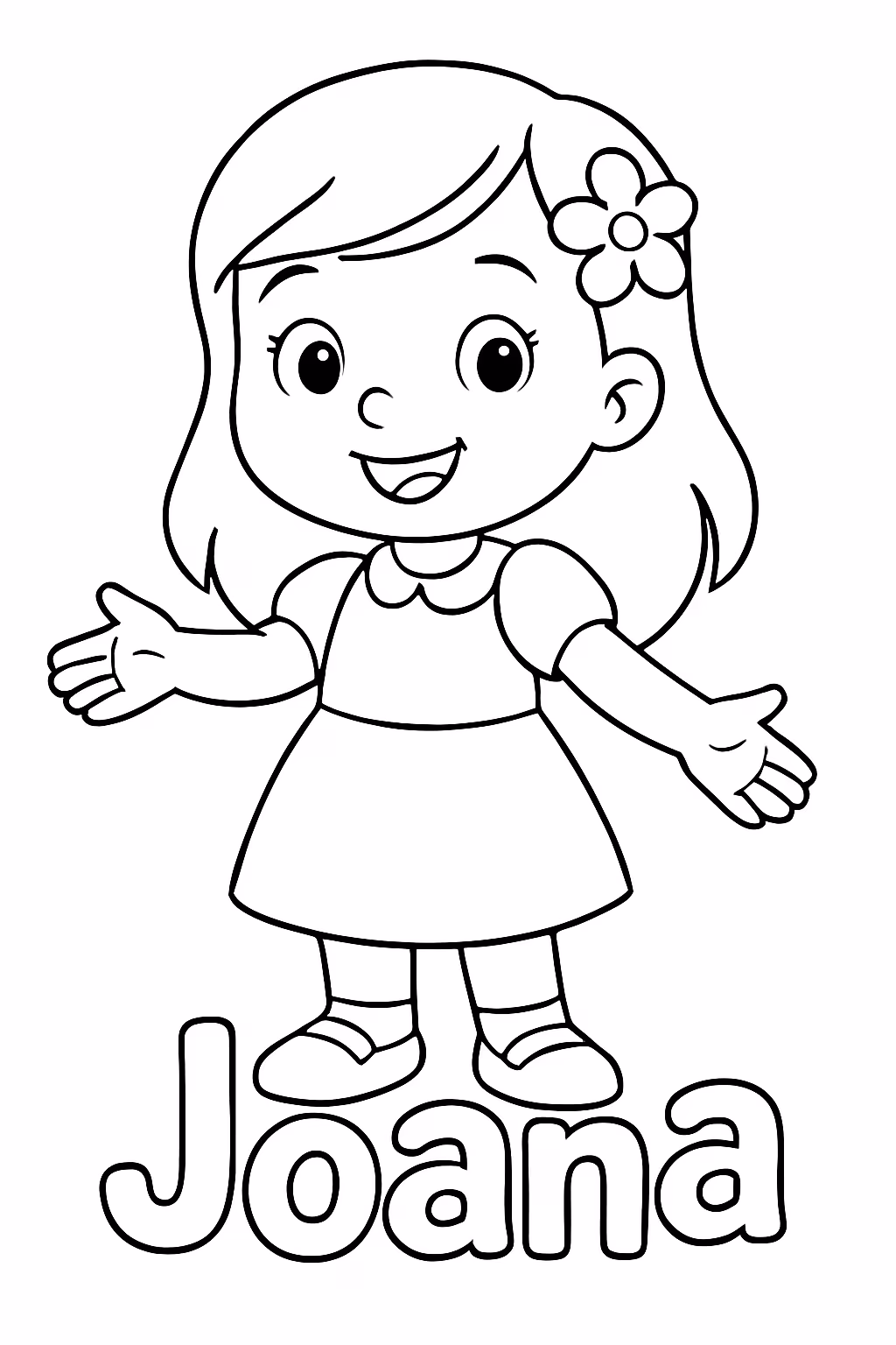 Nome joana para colorir — desenho para imprimir