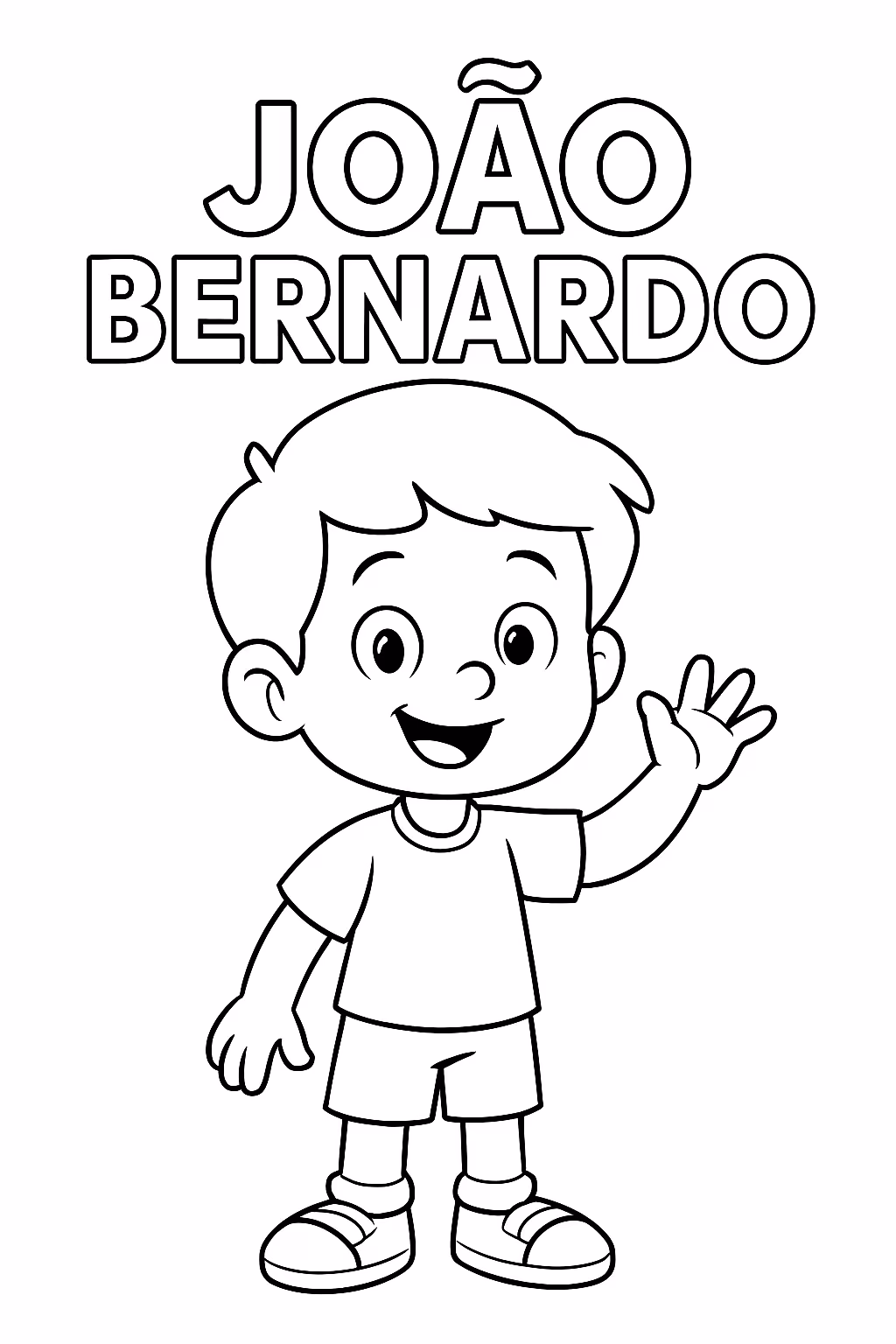 Nome joao bernardo escrito para colorir — desenho para imprimir