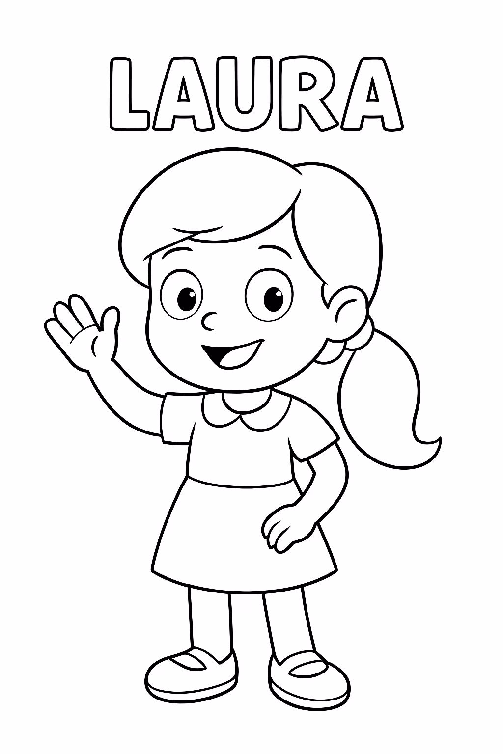 Nome laura para colorir — desenho para imprimir