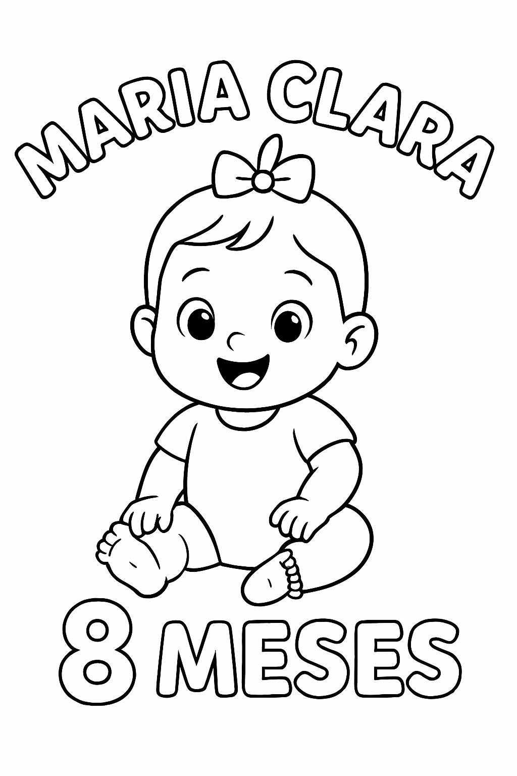 Nome maria clara meses o nome e o numero para colorir — desenho para imprimir