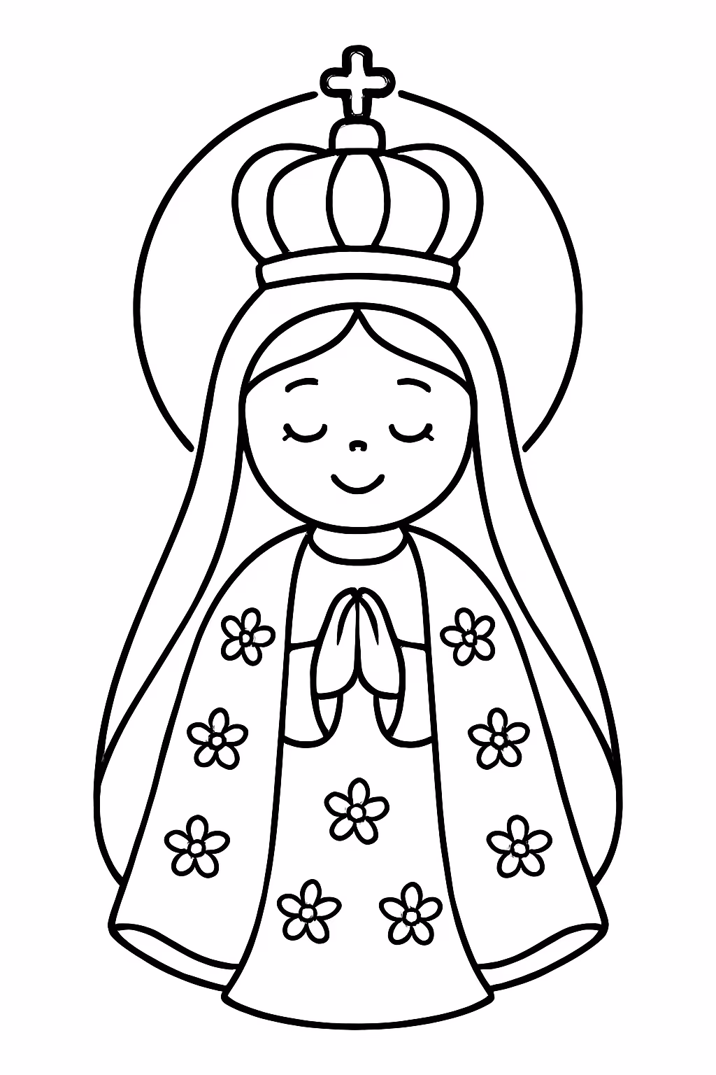 Nossa senhora para colorir — desenho para imprimir