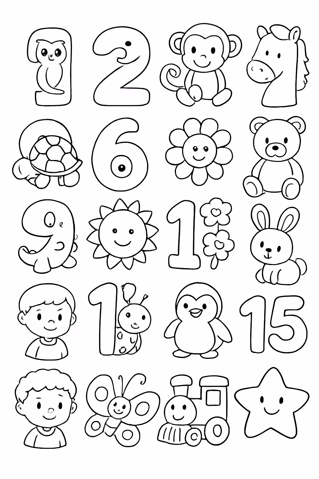 Numero de a para colorir — desenho para imprimir