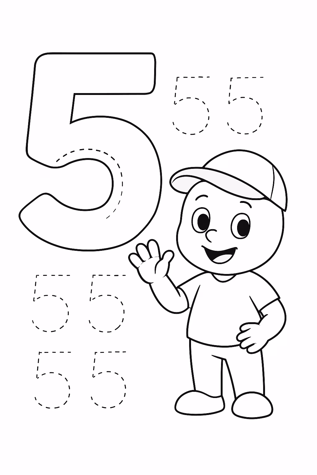 Numeros com tracado escrever repetidos para colorir — desenho para imprimir
