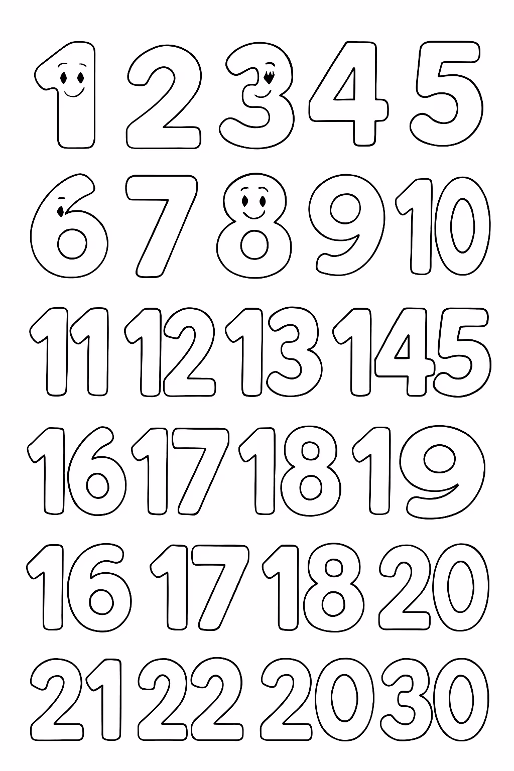 Numeros de a fazer os numeros para colorir — desenho para imprimir