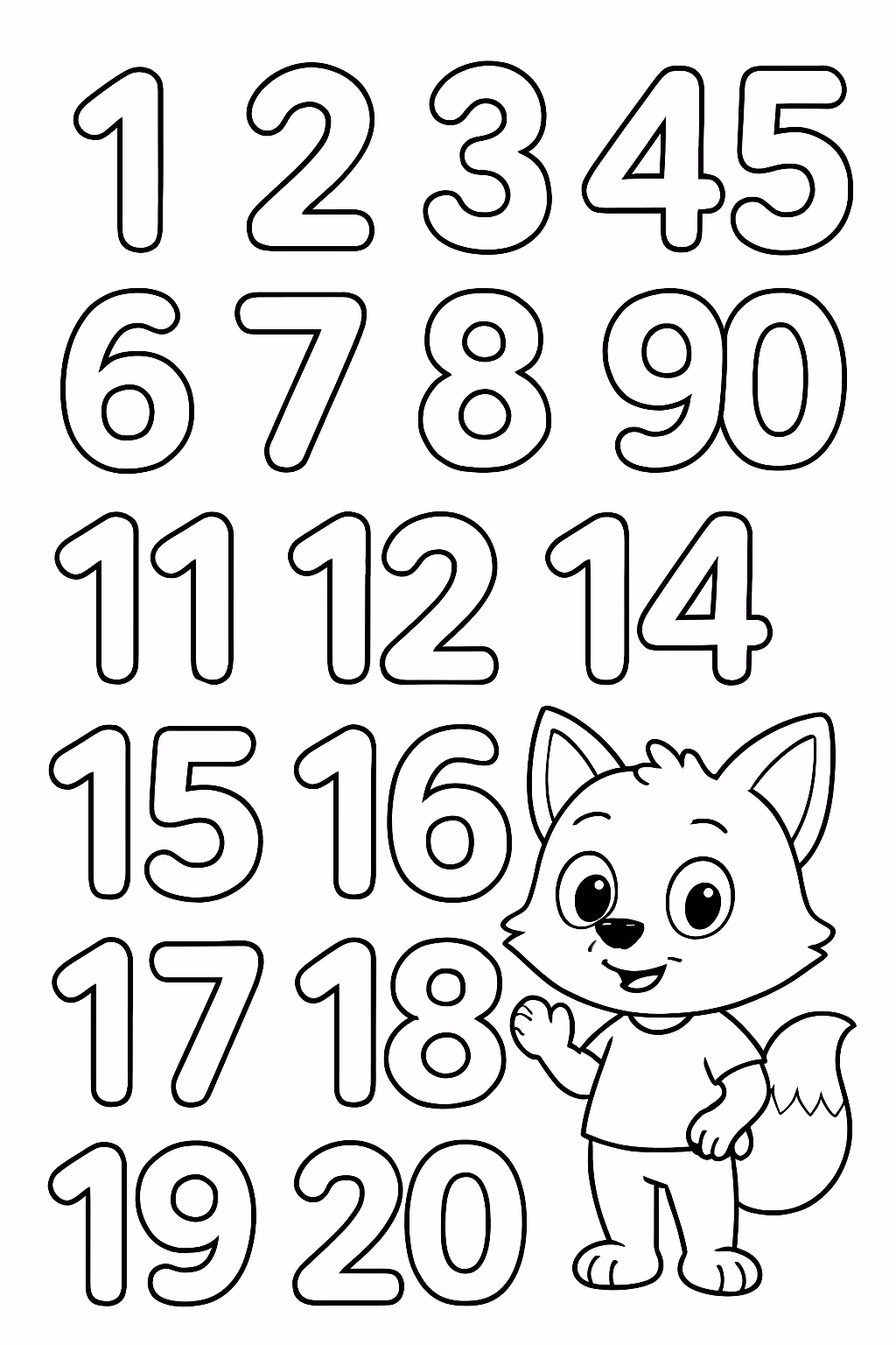 Numeros de a fazer os numeros certos para colorir — desenho para imprimir