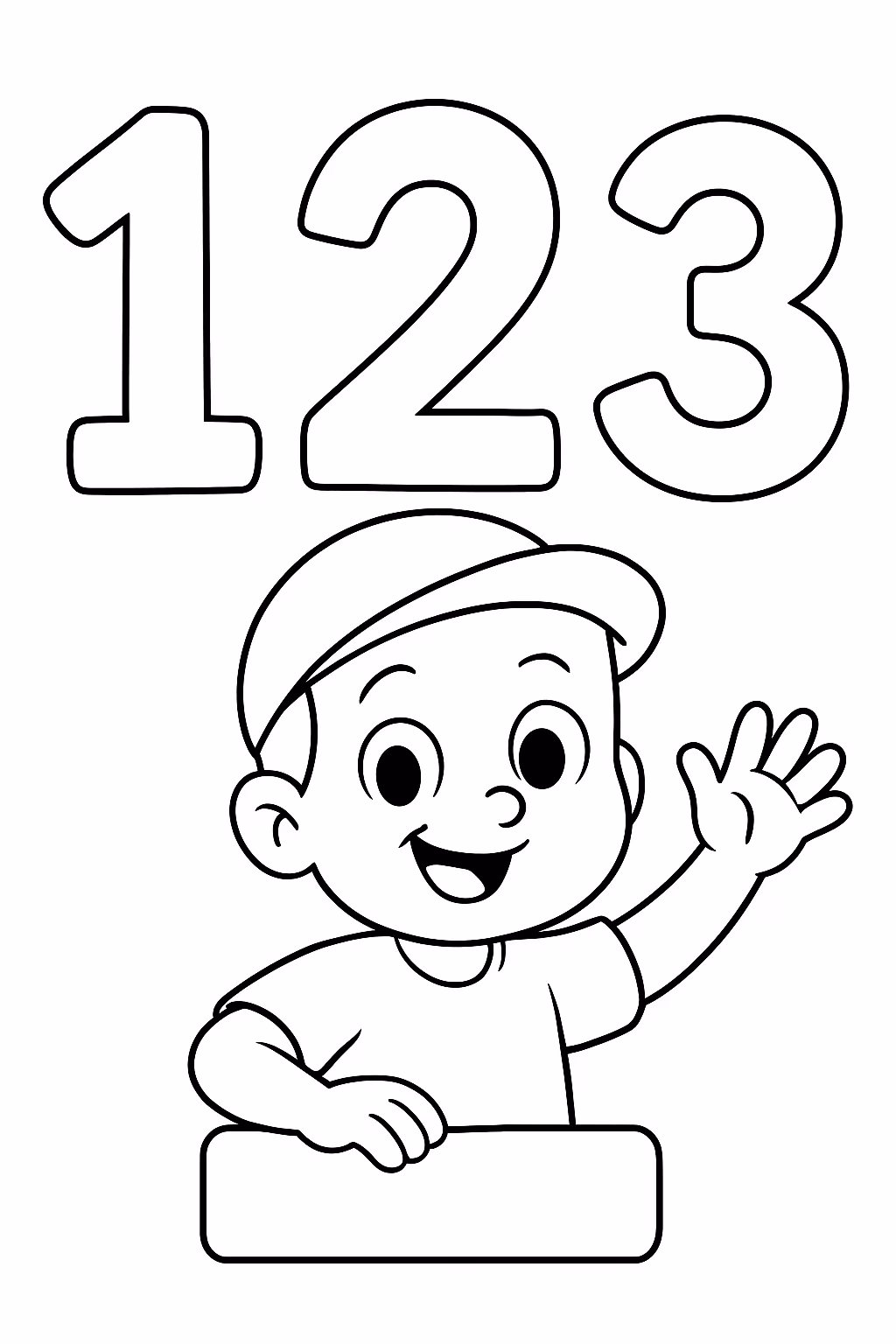 Numeros para colorir — desenho para imprimir