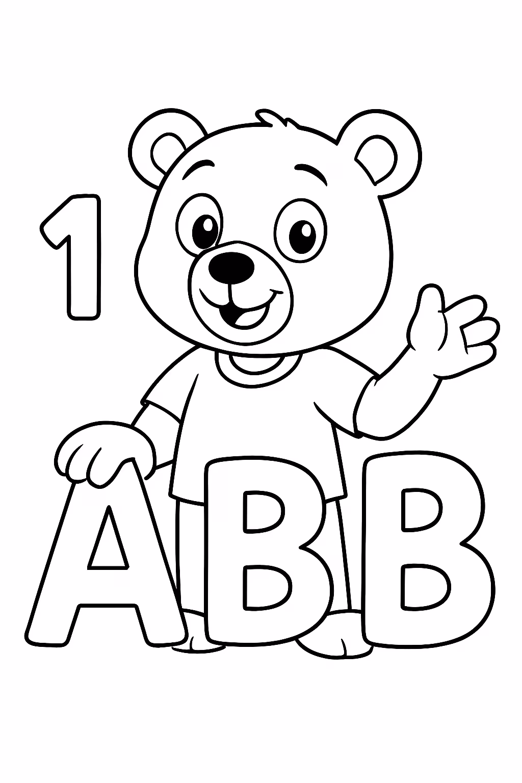 Numeros e letras para colorir — desenho para imprimir