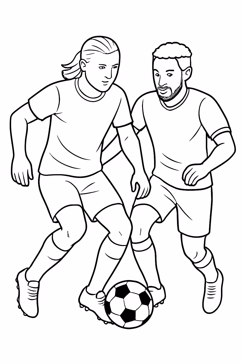 O haaland perdeno pro neymar realista para colorir — desenho para imprimir