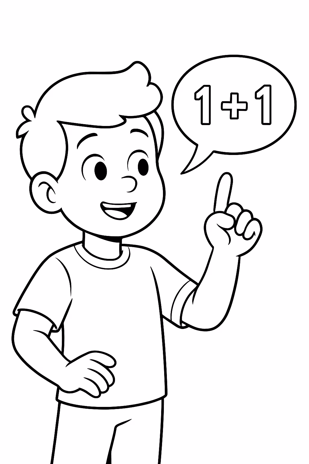 O meu irmao a proguntar quanto e para colorir — desenho para imprimir