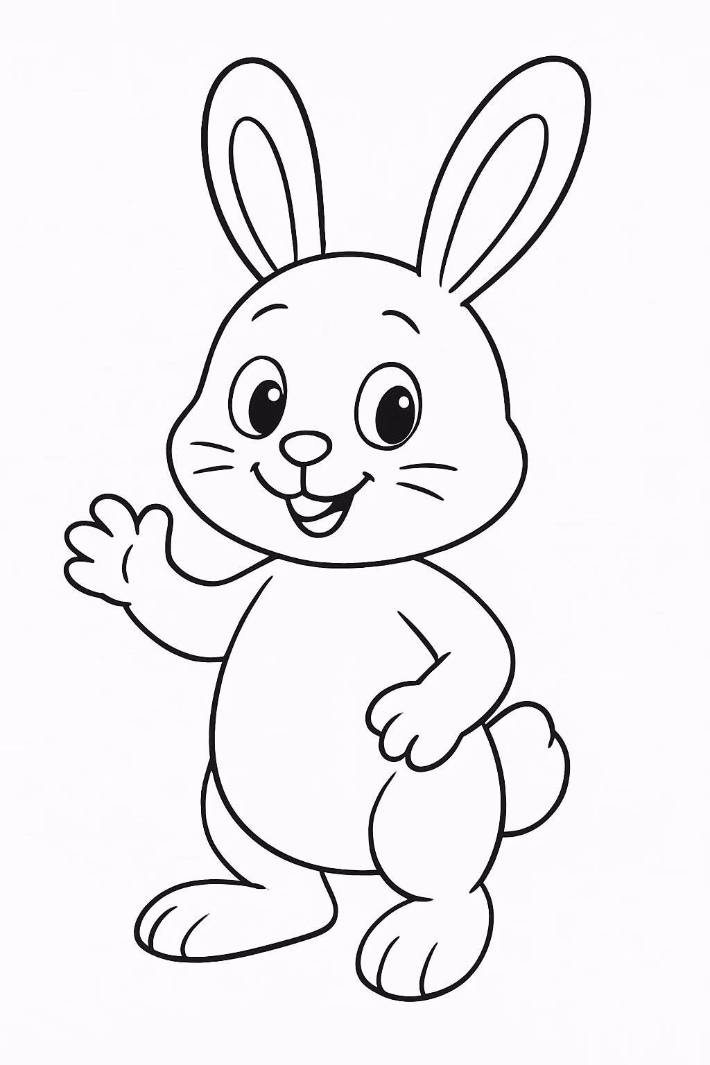 Coelhos para colorir — desenho para imprimir