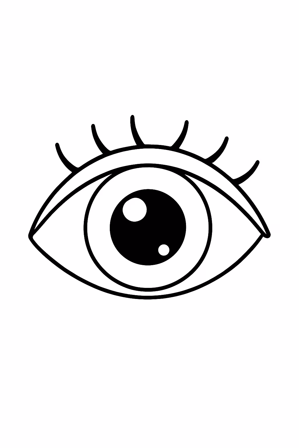Olho para colorir — desenho para imprimir