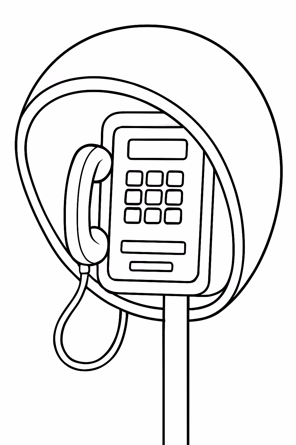 Orelhao telefone para colorir — desenho para imprimir
