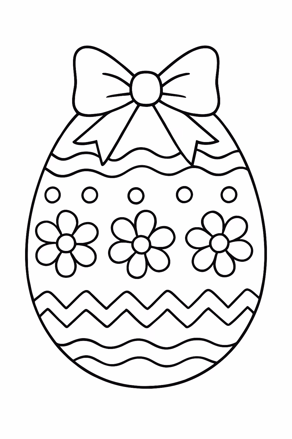 Ovo da pascoa para colorir — desenho para imprimir