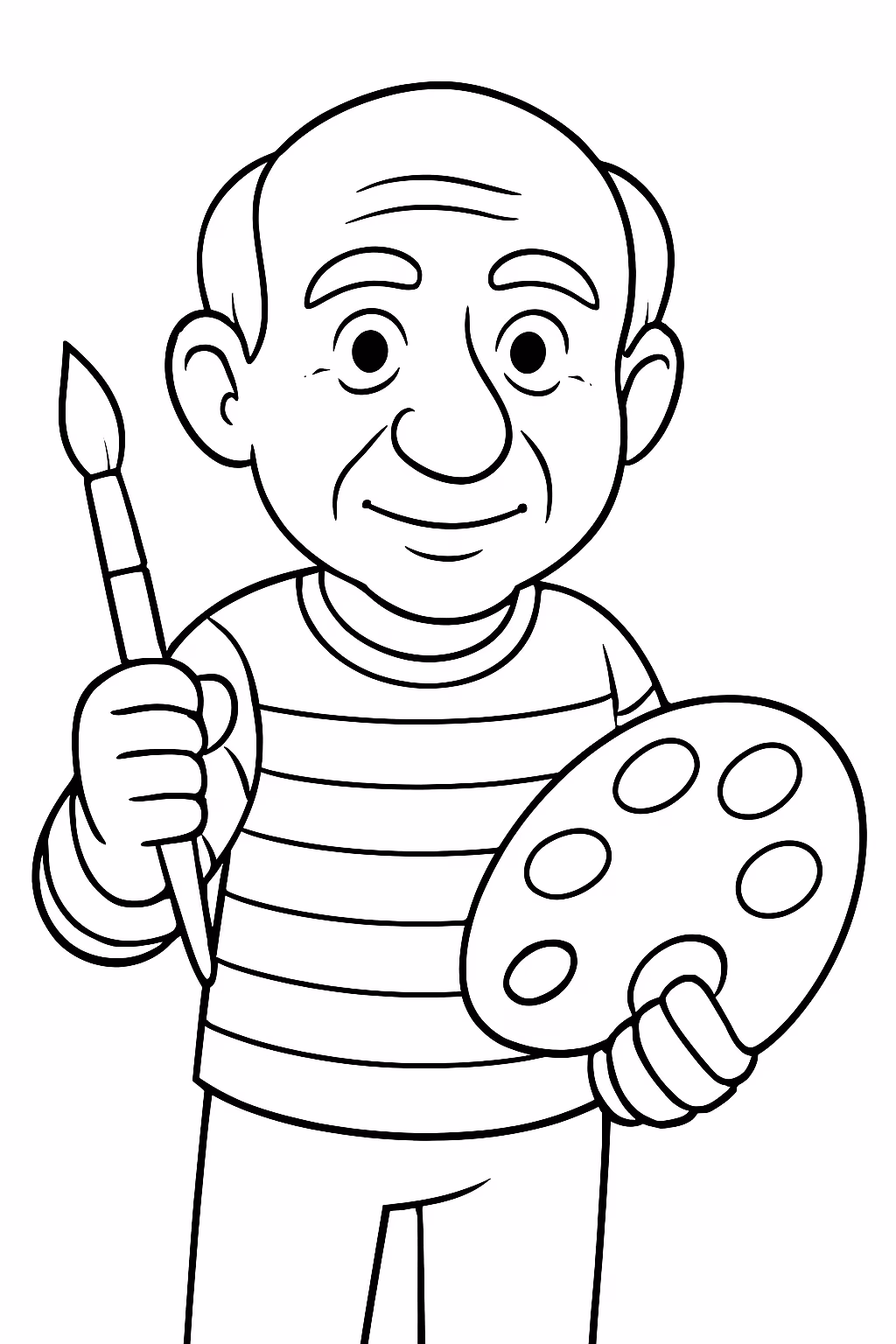 Pablo picasso para colorir — desenho para imprimir
