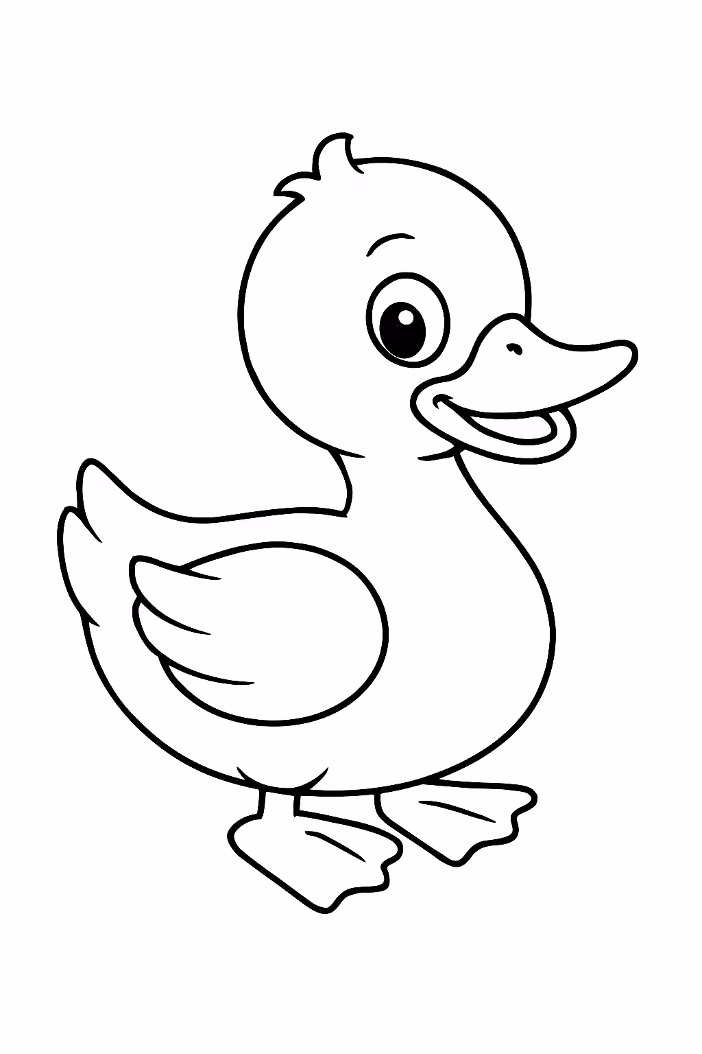 Paper duck colorido para colorir — desenho para imprimir