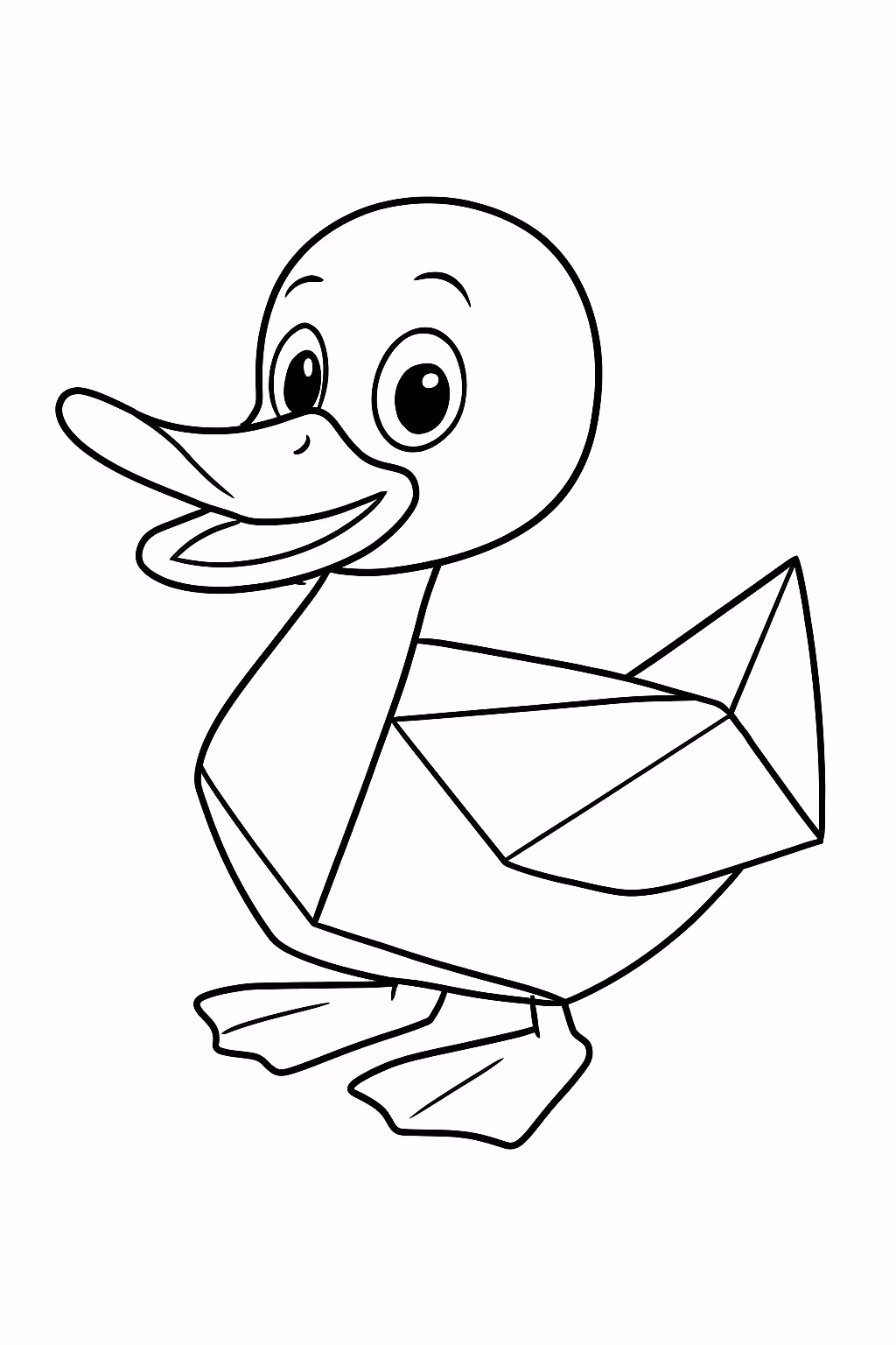 Paper dukc para colorir — desenho para imprimir