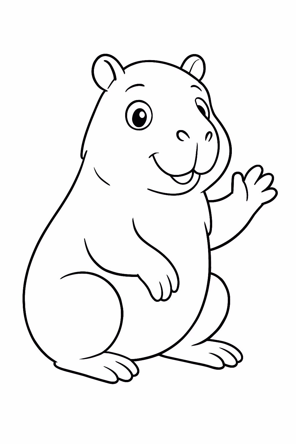 Papper capivara fofas para colorir — desenho para imprimir
