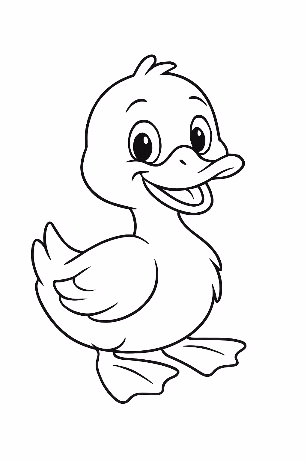 Pato para colorir — desenho para imprimir