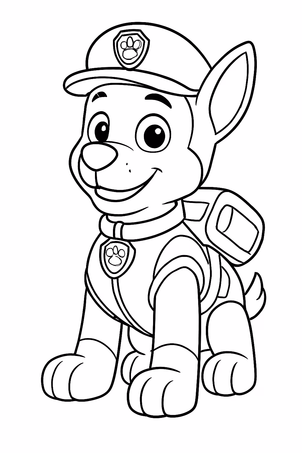 Patrola para colorir — desenho para imprimir