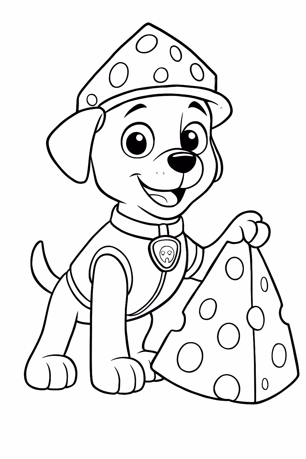 Patrulha canina cheese para colorir — desenho para imprimir