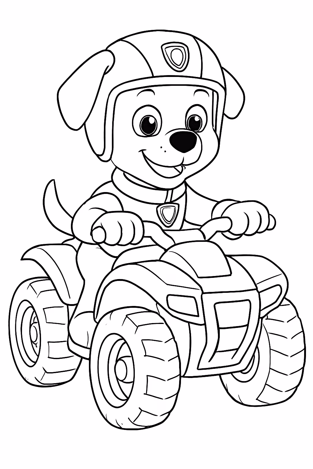 Patrulha canina raider para colorir — desenho para imprimir