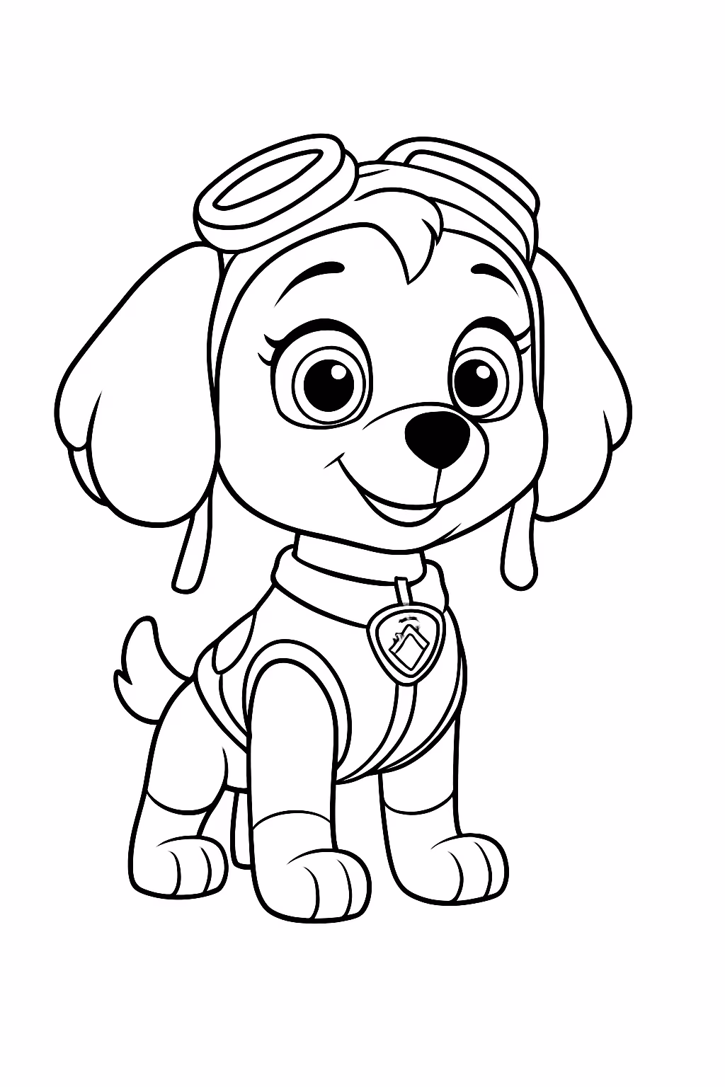Patrulha canina skye para colorir — desenho para imprimir