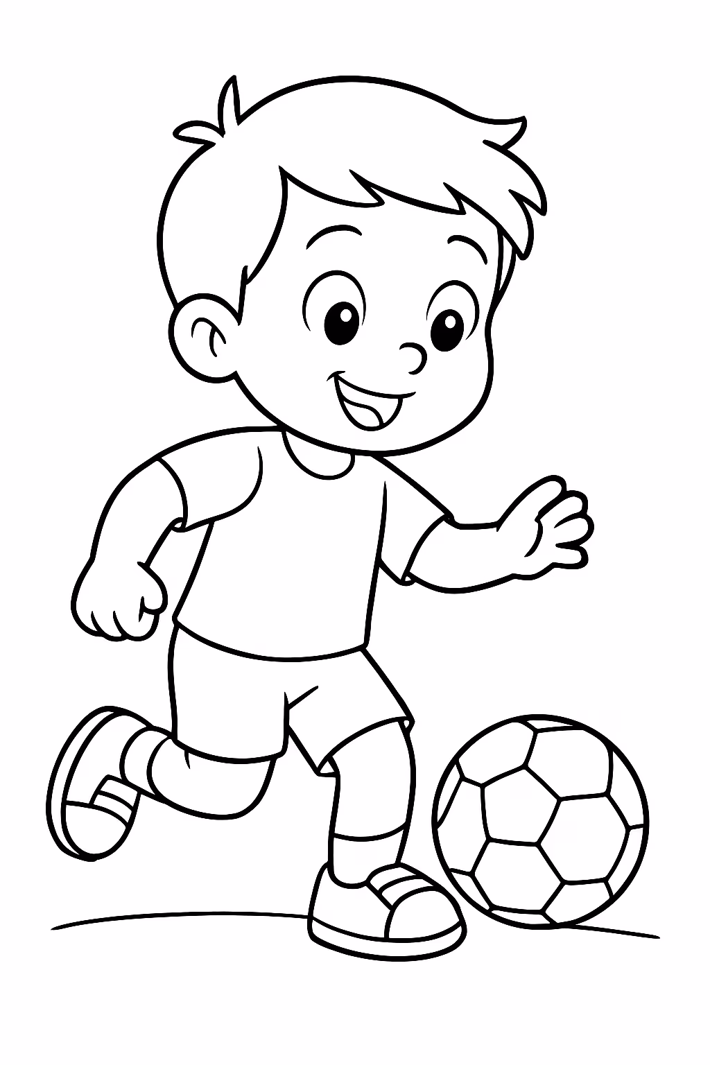 Paulo junior crianca de anos jogando bola para colorir — desenho para imprimir