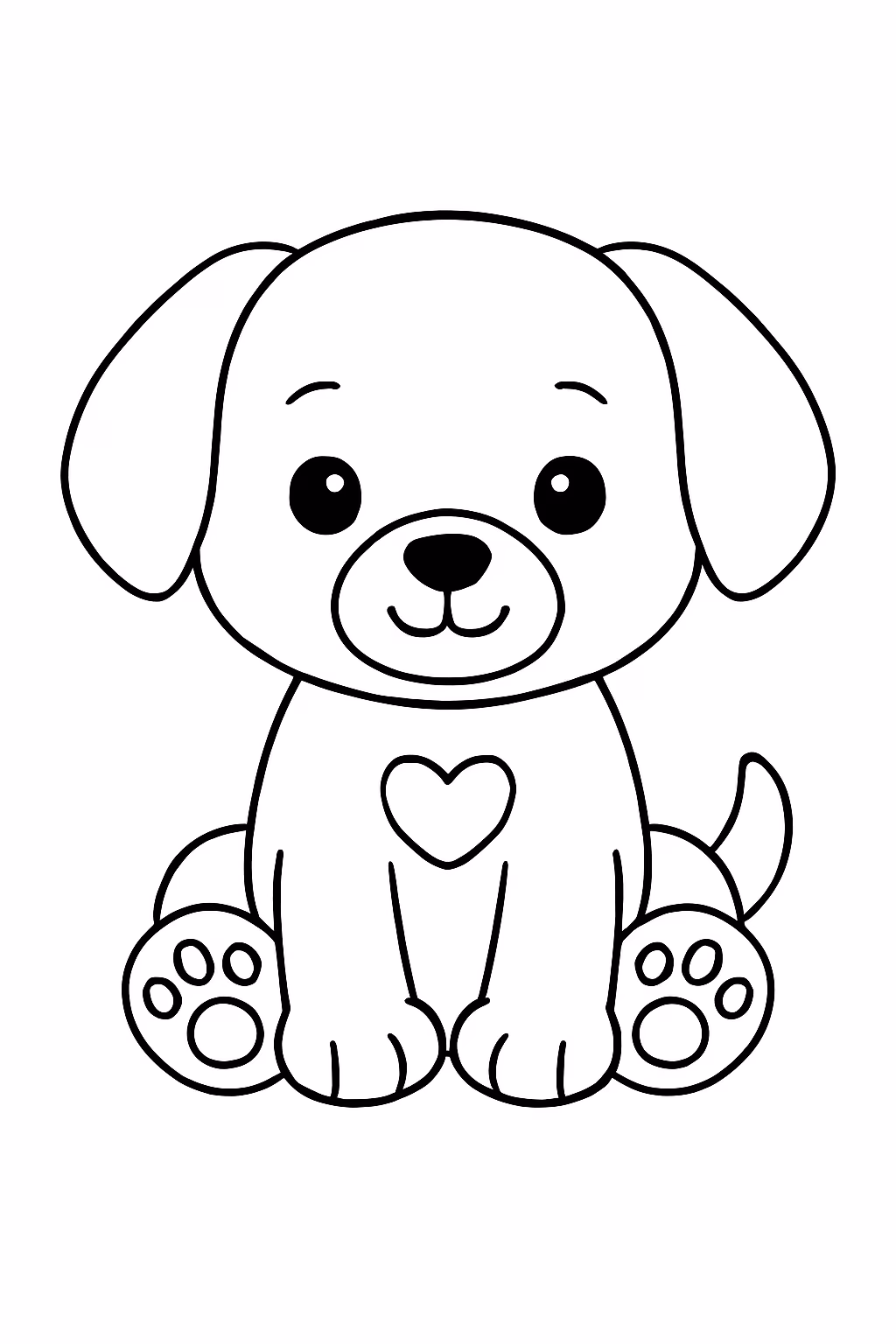 Pelucia de cachorro para colorir — desenho para imprimir