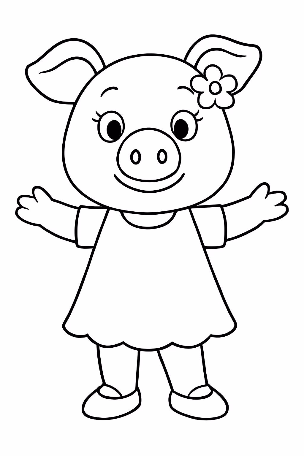 Pepa minina para colorir — desenho para imprimir